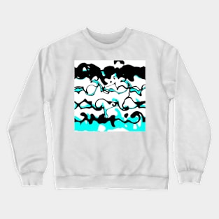 Turbulent. Black, white, turquoise Crewneck Sweatshirt